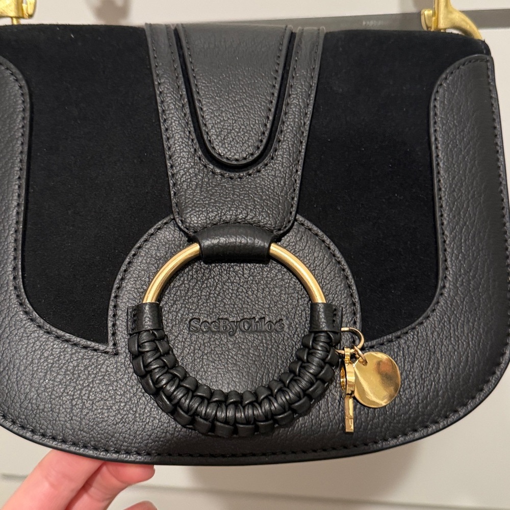See by Chloe black leather and suede crossbody - Picture 5 of 12